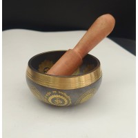 9.5Cms (Carving) Nepal Singing Bowl Handmade Bowl For Yoga Meditation Sound Healing  